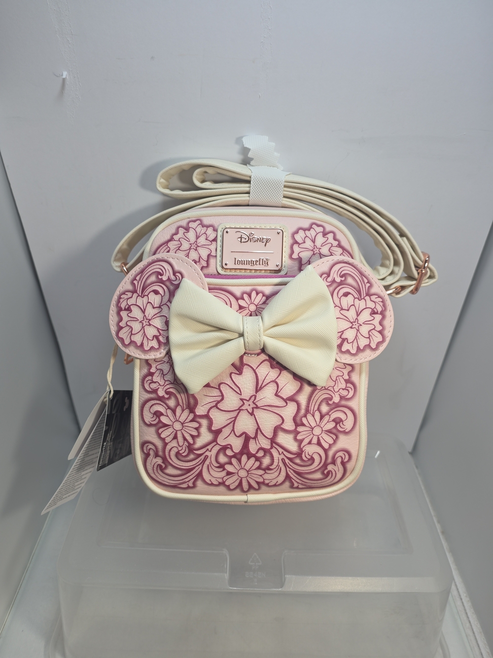 Loungefly Disney Minnie Mouse Floral Ears Crossbody Bag NWT
